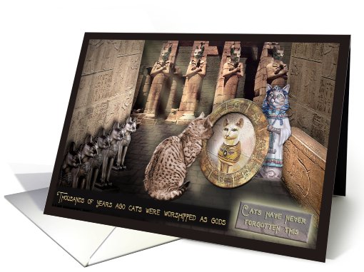 Cats in ancient Egypt card (477552)