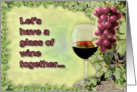 Let’s have a glass of wine together card