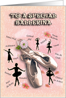 To a special Ballerina card