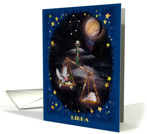 Libra - Happy Birthday card (495589)