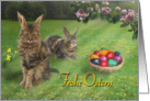 Easter-Cat-Bunnies (German) card