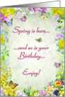 Birthday in Spring card