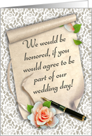 Invitation, wedding attendant, be part of our wedding day