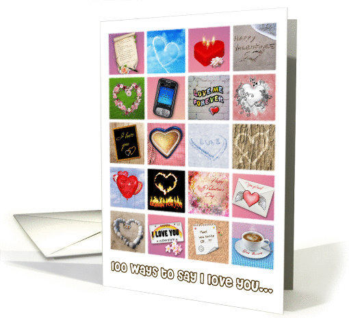100 ways to say I love you, Valentine's Day card (750447)