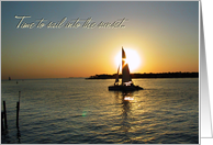 Sail into the Sunset Retirement Announcement card