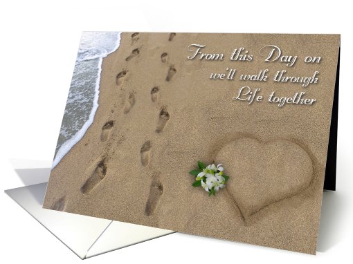 Wedding Footprints in the Sand card (807108)