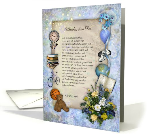 Father's Day Gratitude German card (814889)