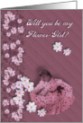 Be my Flower Girl, antique pink card