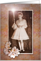 First Communion Girl Vintage Photo card