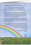 Rainbow Bridge Pet Loss card