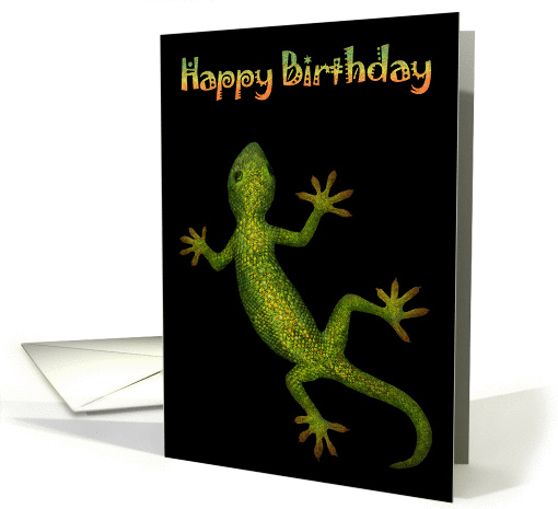 Birthday Gecko card (832019)
