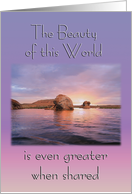 Wedding Congratulations, Beauty of the world, Scenic Lake card
