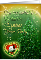 Vegetarian Christmas Dinner Invitation card