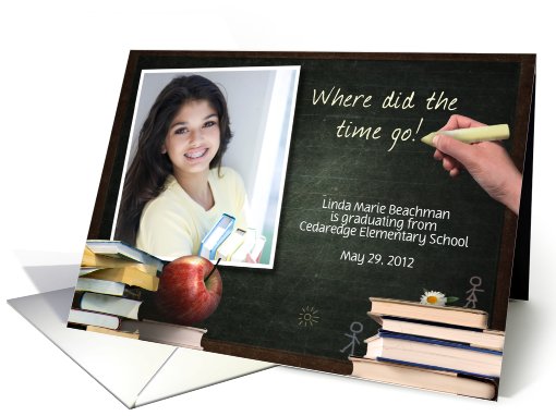 Elementary School Graduation Announcement photo card (917559)