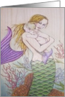 Mermaid Mother Baby card