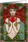 Claddagh Mermaid- Love Romance Heart card