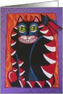 halloween cat devil kitty card