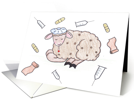 Get Well - Sheep card (476840)
