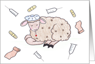 Get Well - Sheep card