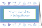 You’re Invited to a Babyshower (Blue) card