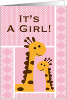 It’s A Girl! card