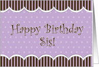 Happy Birthday Sis card