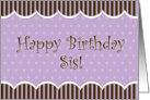 Happy Birthday Sis card