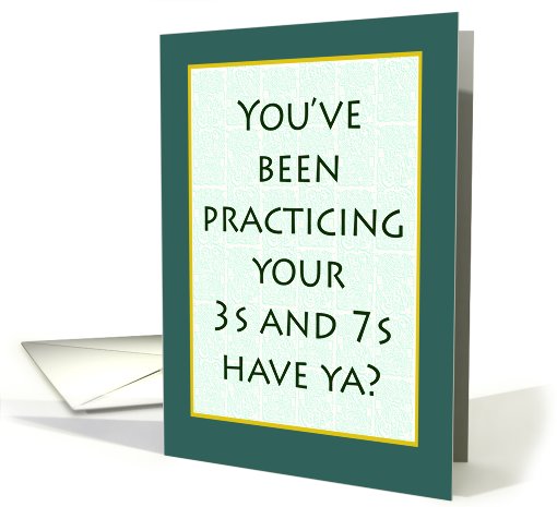 St Patrick's Day Irish Ceili Dance 3s and 7s card (497674)