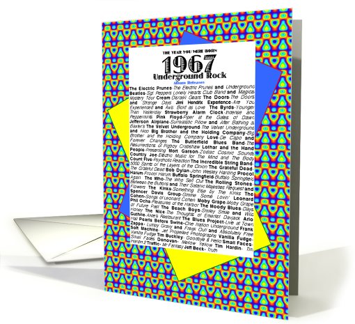 Happy Birthday Underground Progressive Rock Album Releases1967 card