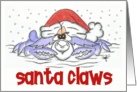 Crabby Holidays SANTA CLAWS card