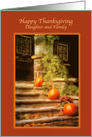 Thanksgiving - Happy Thanksgiving Daughter & Family- Pumpkins On Porch card