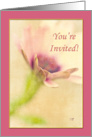 Lavender Bordered Floral Invitation Card