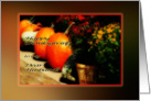 Thanksgiving husband border pumpkins mums goards orange card