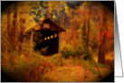 Autumn Colors Covered Bridge Blank Card