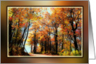 Country Road in Autumn Colors card