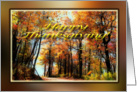 Happy Thanksgiving - Country Road in Autumn Colors card