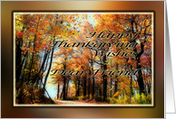 Happy Thanksgiving Friend - Country Road in Autumn Colors card