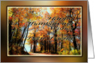 Happy Thanksgiving Friend - Country Road in Autumn Colors card