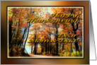 Happy Thanksgiving Mom & Dad - Country Road in Autumn Colors card