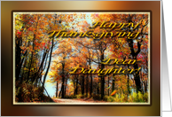 Happy Thanksgiving Daughter - Country Road in Autumn Colors card