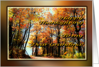 Happy Thanksgiving Grandma - Country Road in Autumn Colors card