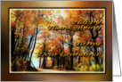 Happy Thanksgiving Grandma - Country Road in Autumn Colors card