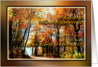 Happy Thanksgiving Expectant Parents - Country Road in Autumn Colors card