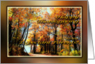 Happy Thanksgiving Expectant Parents - Country Road in Autumn Colors card