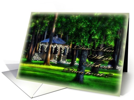 Wedding In The Forest - Walk Down Aisle Mom card (493149)