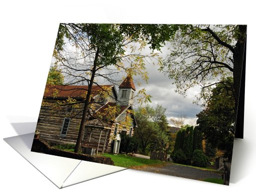 Old Church on a September Afternoon - blank card (512957)