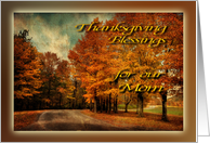 Country Drive in Autumn - Thanksgiving Blessings Our Mom/Mother card