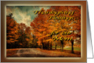 Country Drive in Autumn - Thanksgiving Blessings Our Mom/Mother card