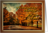 Country Drive in Autumn - Thanksgiving Blessings Our Dad/Father card