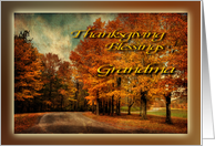 Country Drive in Autumn - Thanksgiving Blessings Grandma card
